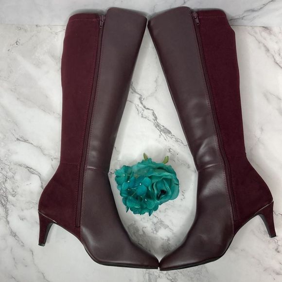 ALFANI Hakuu Dark Berry Step 'N Flex Dress Boots 7.5M - Picture 2 of 12